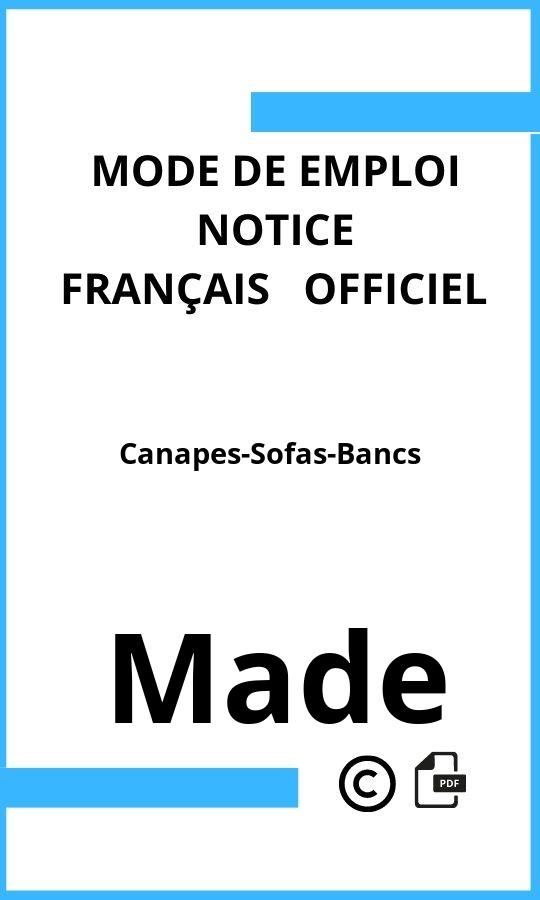 Mode d'emploi four Made Canapes-Sofas-Bancs Français