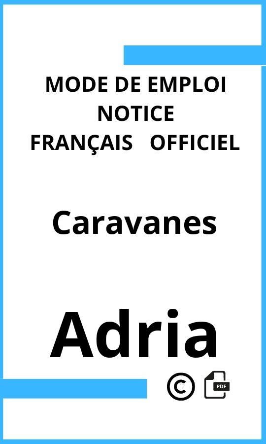 Adria Caravanes Mode d'emploi Français