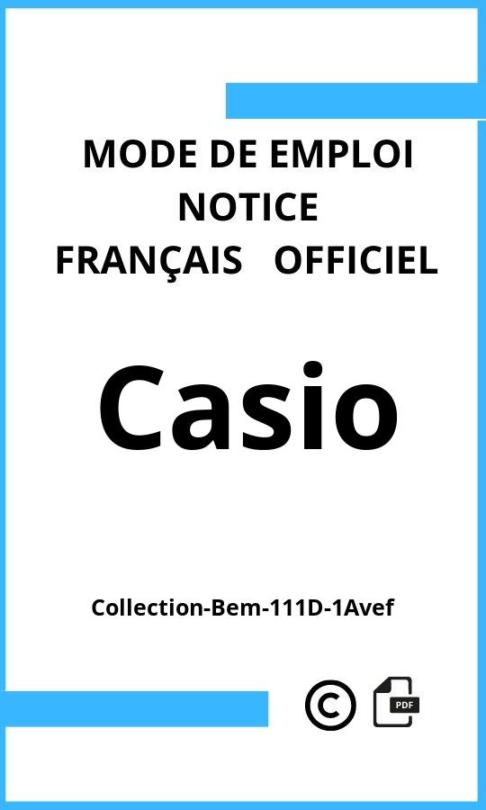 Mode d'emploi four Casio Collection-Bem-111D-1Avef Français