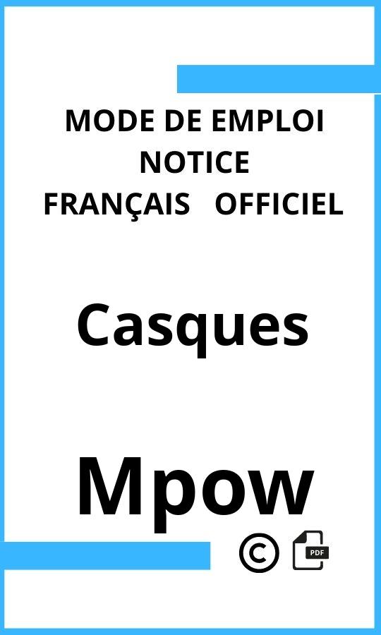 Mode d'emploi four Casques Mpow Français