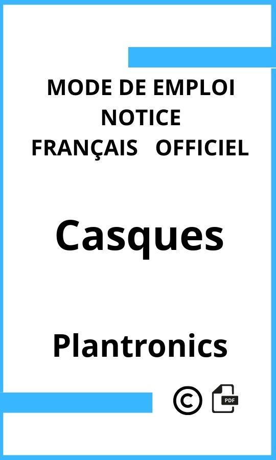 Plantronics Casques Mode d'emploi Français