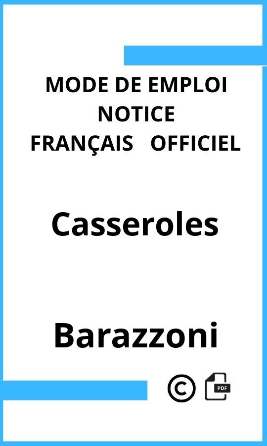 Mode d'emploi four Barazzoni Casseroles Français