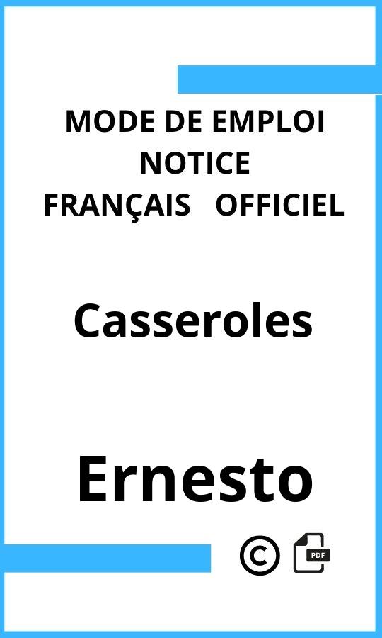 Mode d'emploi four Ernesto Casseroles Français