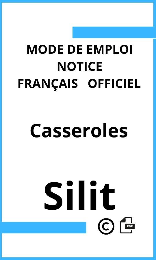 Mode d'emploi four Silit Casseroles Français