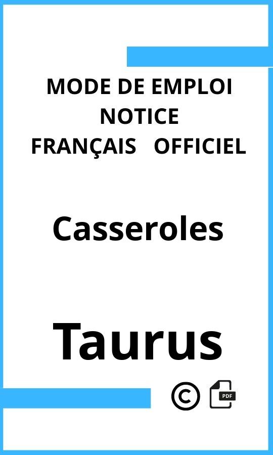 Taurus Casseroles Mode d'emploi Français