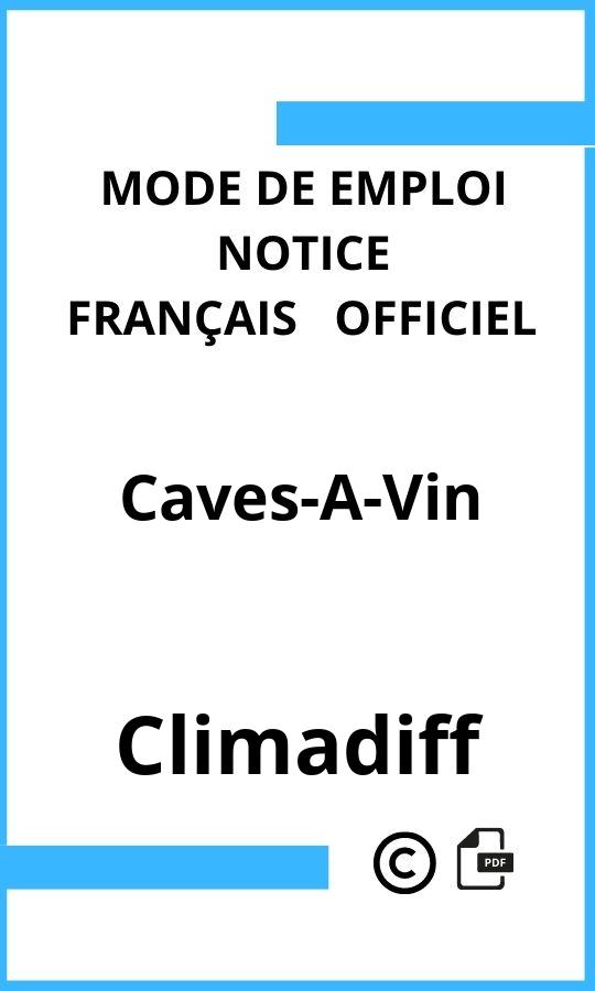 Mode d'emploi four Climadiff Caves-A-Vin Français