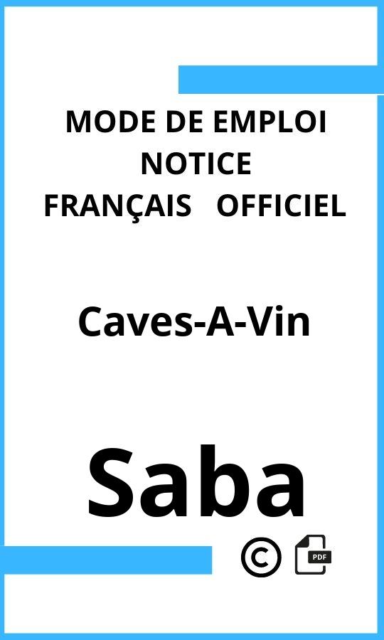 Saba Caves-A-Vin Mode d'emploi Français