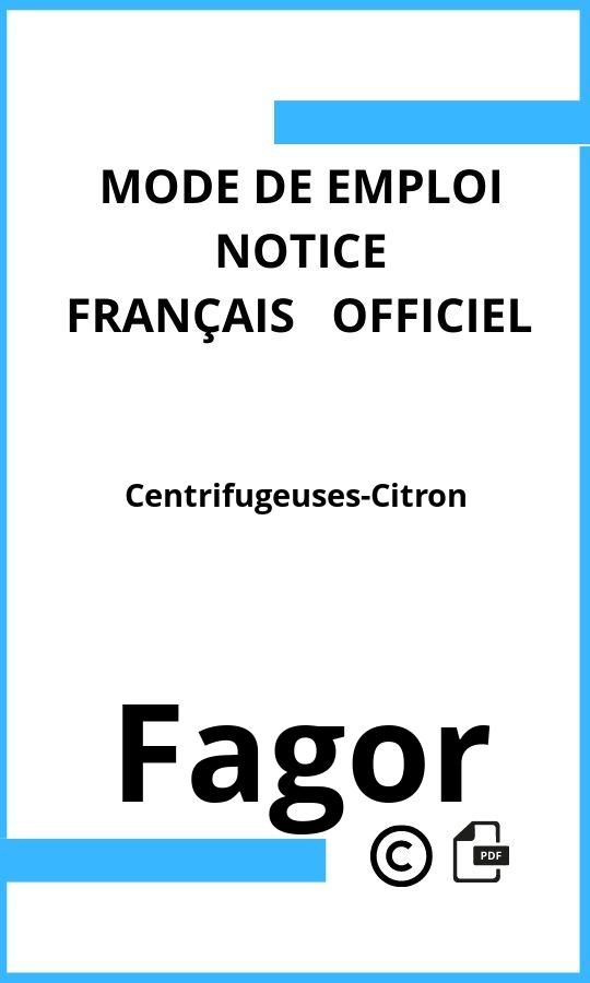 Mode d'emploi four Fagor Centrifugeuses-Citron Français