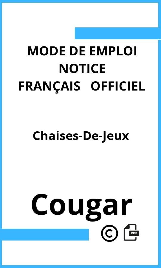 Mode d'emploi four Chaises-De-Jeux Cougar Français