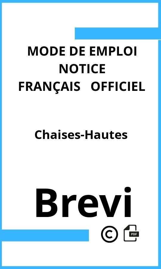 Mode d'emploi four Chaises-Hautes Brevi Français