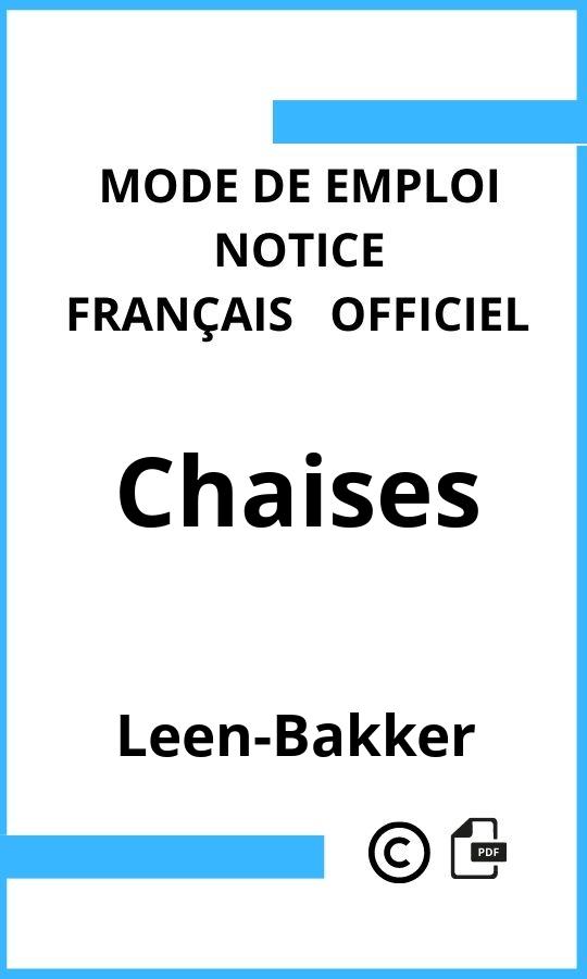 Mode d'emploi four Chaises Leen-Bakker Français