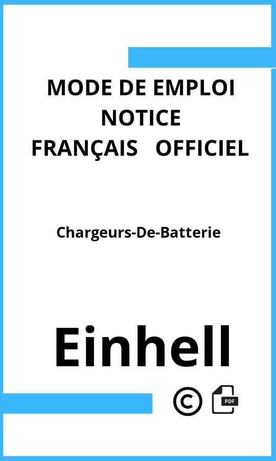 Einhell Chargeurs-De-Batterie Mode d'emploi Français