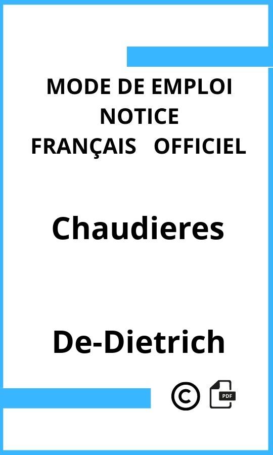 Mode d'emploi four Chaudieres De-Dietrich Français