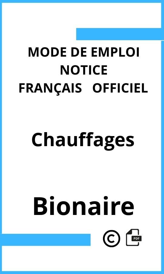 Mode d'emploi four Bionaire Chauffages Français