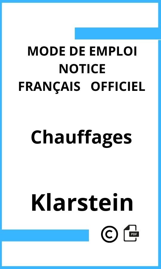 Mode d'emploi four Chauffages Klarstein Français