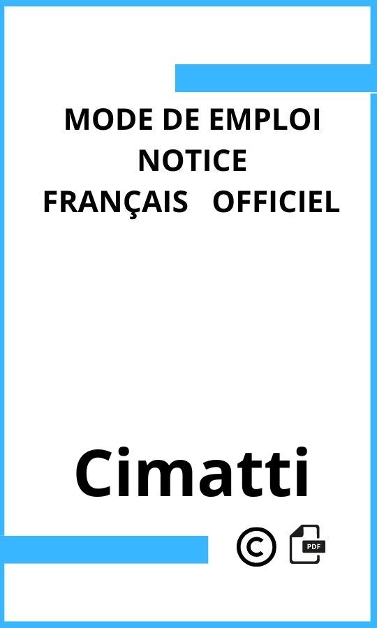 Mode d'emploi four  Cimatti Français