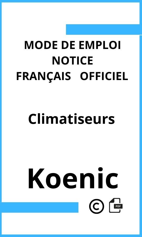 Mode d'emploi four Climatiseurs Koenic Français