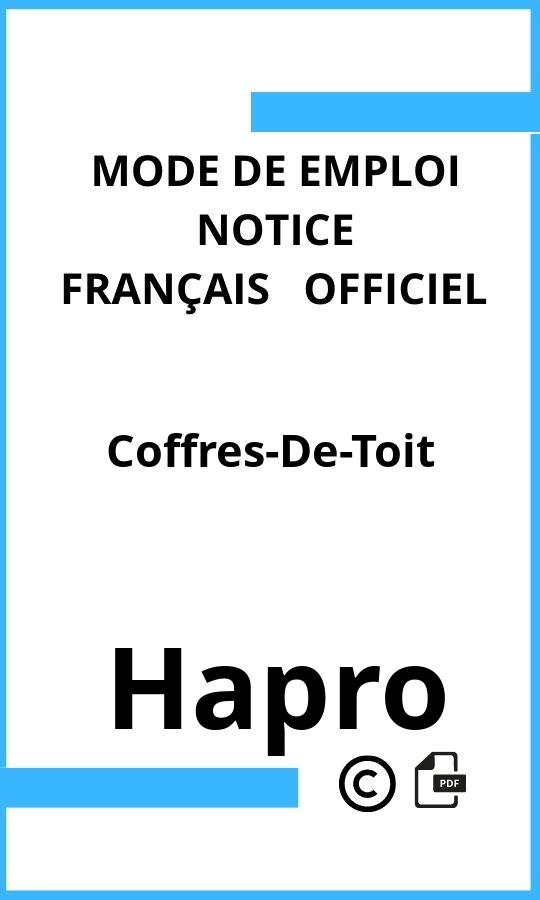 Coffres-De-Toit Hapro Mode d'emploi Français