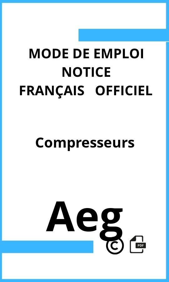 Aeg Compresseurs Mode d'emploi Français