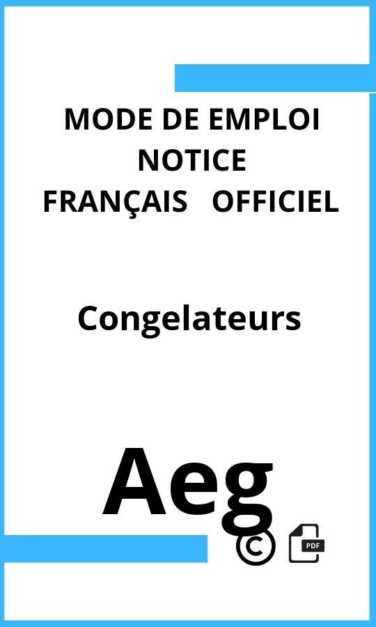 Congelateurs Aeg Mode d'emploi Français