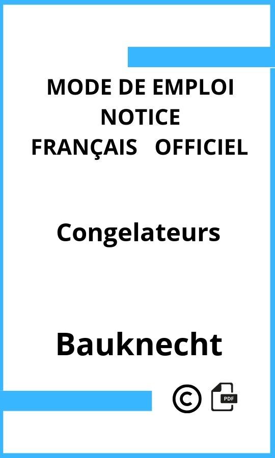 Congelateurs Bauknecht Mode d'emploi Français