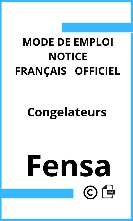 Mode d'emploi four Congelateurs Fensa Français