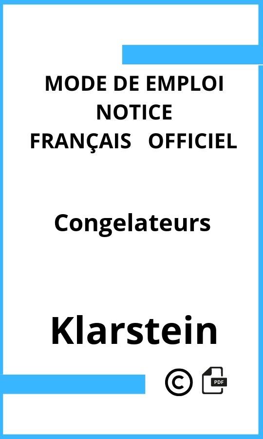 Mode d'emploi four Klarstein Congelateurs Français