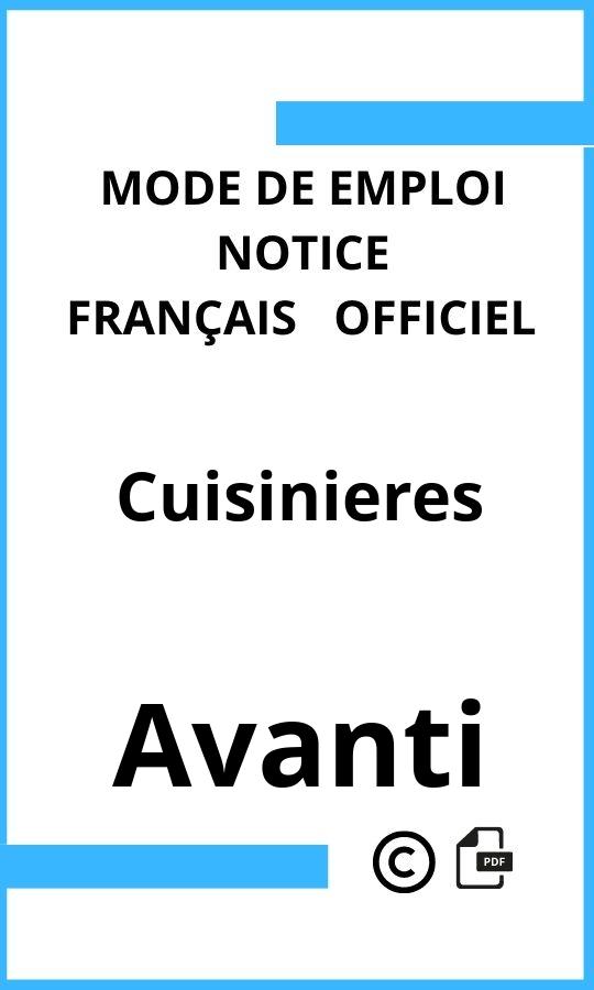 Cuisinieres Avanti Mode d'emploi Français