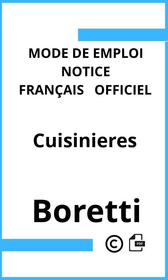 Cuisinieres Boretti Mode d'emploi Français