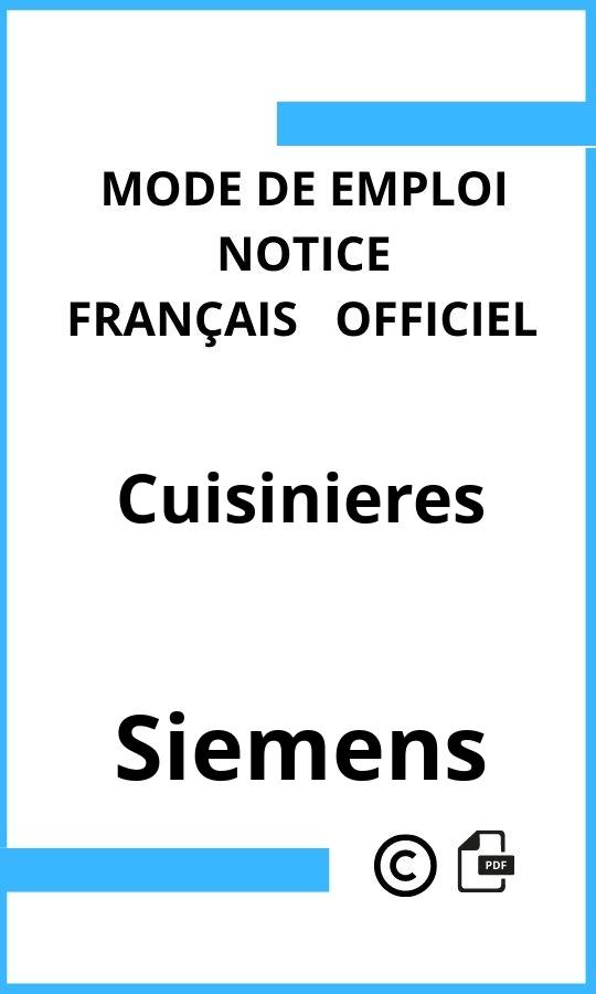 Mode d'emploi four Siemens Cuisinieres Français