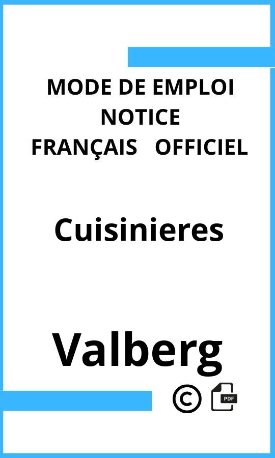 Valberg Cuisinieres Mode d'emploi Français