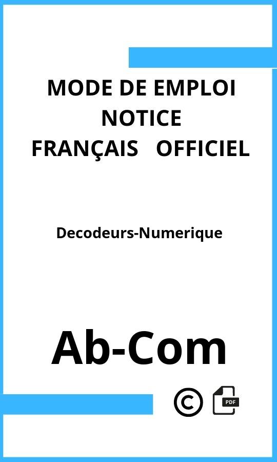 Mode d'emploi four Decodeurs-Numerique Ab-Com Français