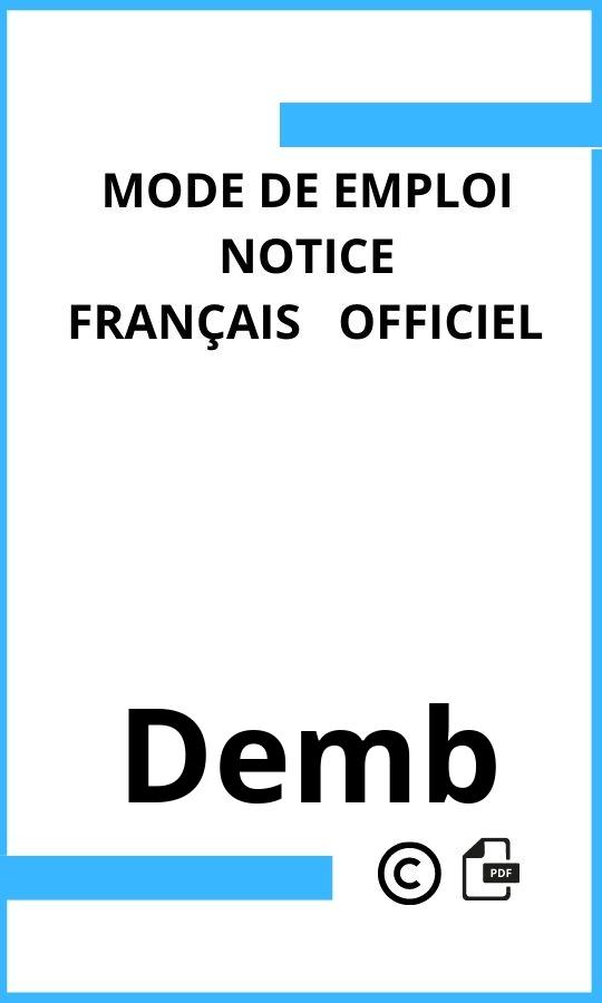 Demb  Mode d'emploi Français