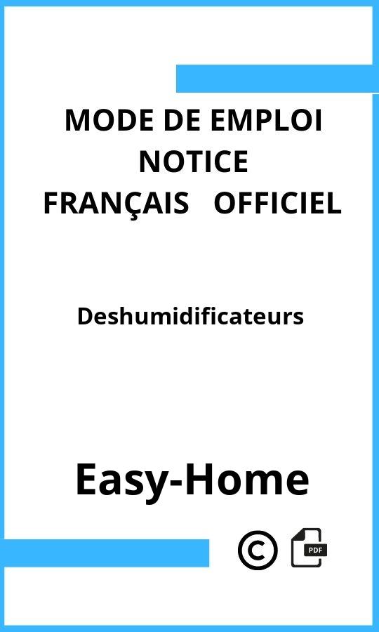 Mode d'emploi four Deshumidificateurs Easy-Home Français