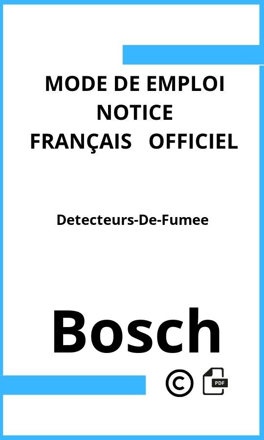 Bosch Detecteurs-De-Fumee Mode d'emploi Français