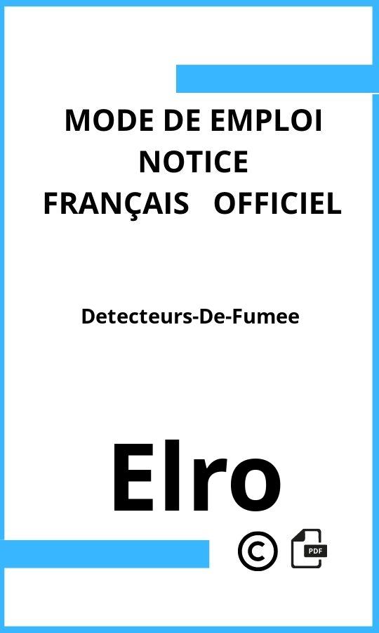 Detecteurs-De-Fumee Elro Mode d'emploi Français