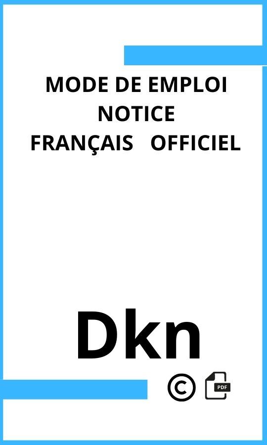 Mode d'emploi four  Dkn Français