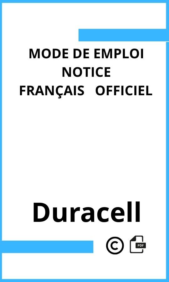 Duracell  Mode d'emploi Français