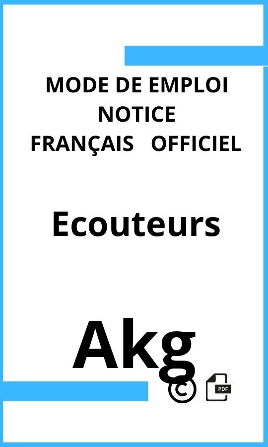 Mode d'emploi four Akg Ecouteurs Français