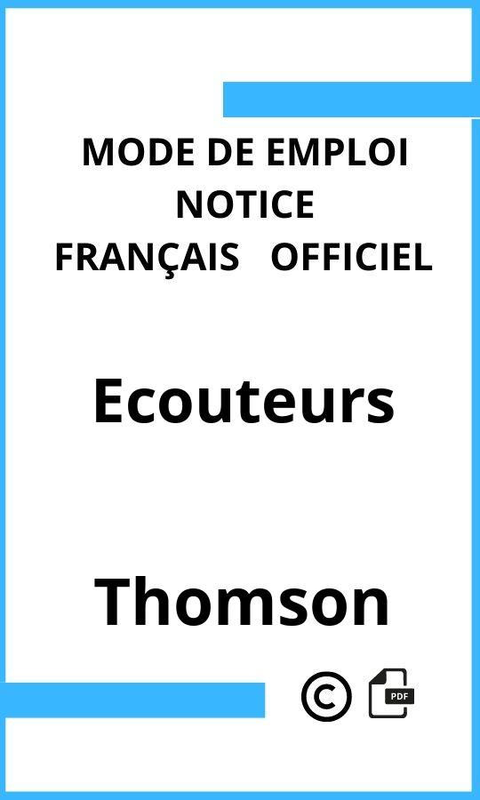 Ecouteurs Thomson Mode d'emploi Français