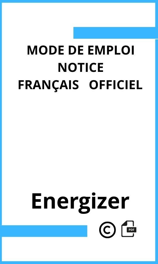 Energizer  Mode d'emploi Français