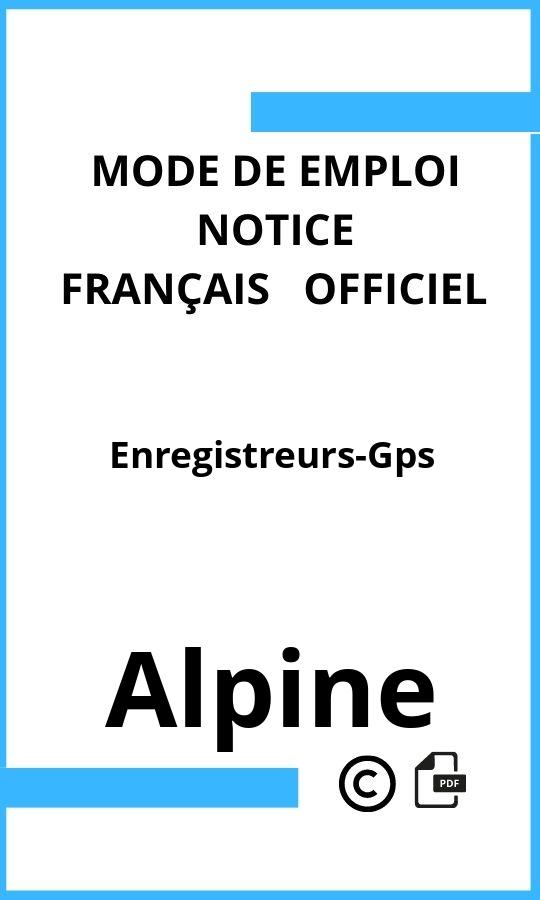 Enregistreurs-Gps Alpine Mode d'emploi Français