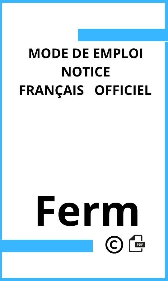  Ferm Mode d'emploi Français