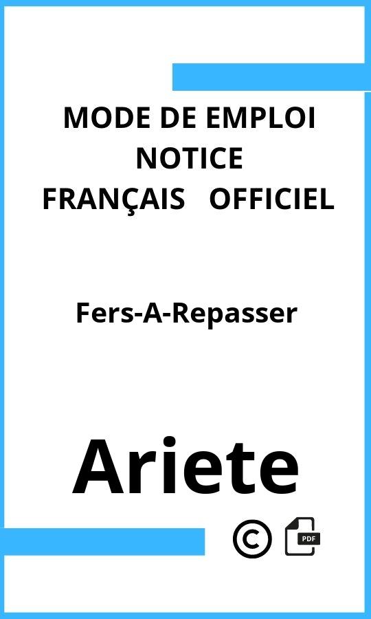 Mode d'emploi four Fers-A-Repasser Ariete Français