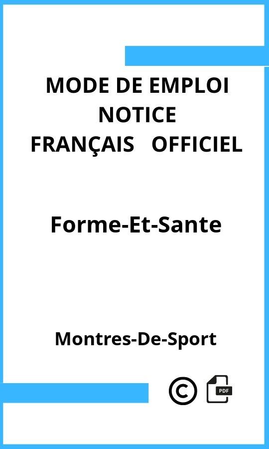 Montres-De-Sport Forme-Et-Sante Mode d'emploi Français