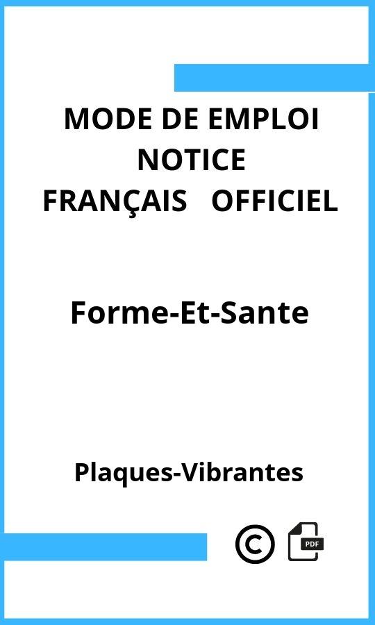 Mode d'emploi four Plaques-Vibrantes Forme-Et-Sante Français