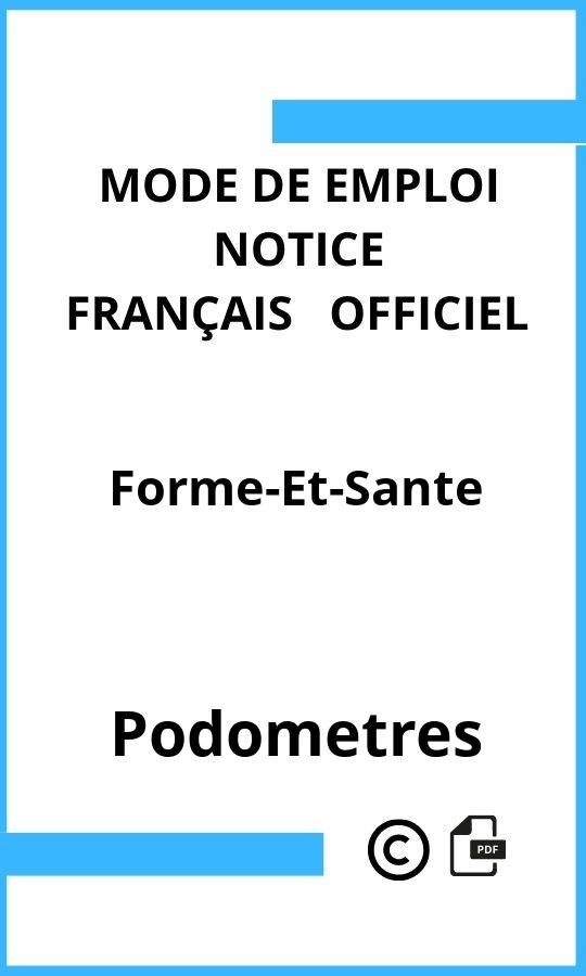 Mode d'emploi four Podometres Forme-Et-Sante Français