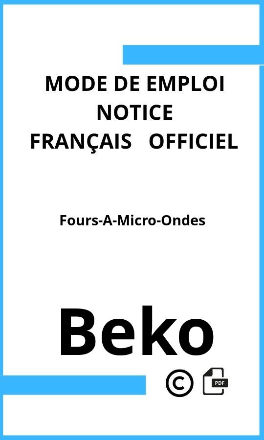 Beko Fours-A-Micro-Ondes Mode d'emploi Français