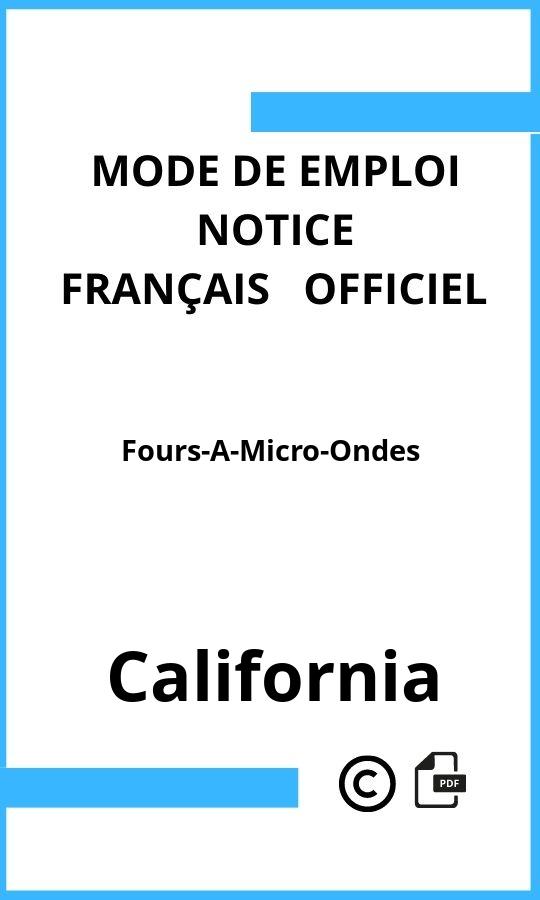 Mode d'emploi four California Fours-A-Micro-Ondes Français