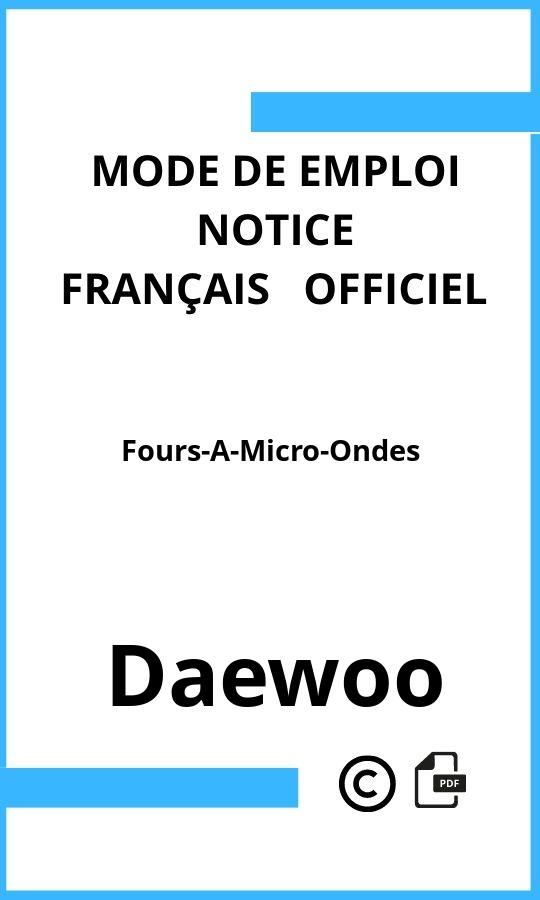 Mode d'emploi four Fours-A-Micro-Ondes Daewoo Français